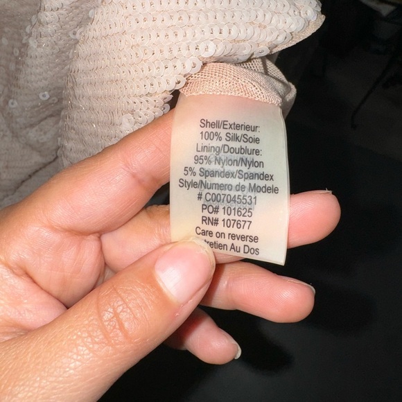 Alice + Olivia x Bergdorf Goodman Pink Sequin Cap Sleeve Shift Dress - Picture 7 of 9